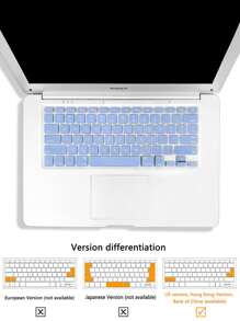 Piel teclado unicolor compatible con Macbook Air 13 pulgadas - Azul - Ver 4