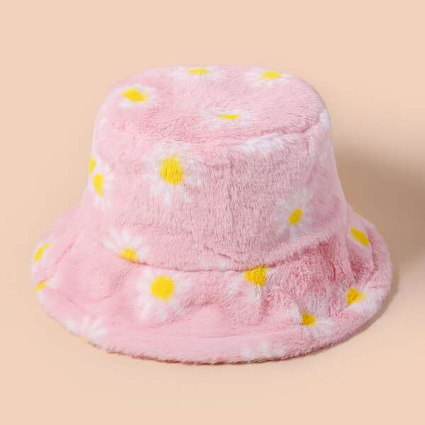 

Flower Print Bucket Hat, Pink