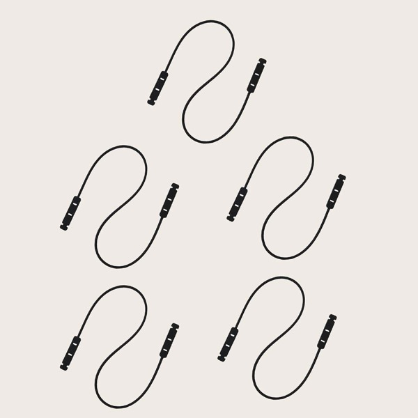 

5pcs Silicone Face Mask Hanging Rope, Black