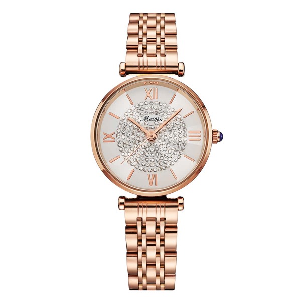 

Rhinestone Decor Quartz Watch