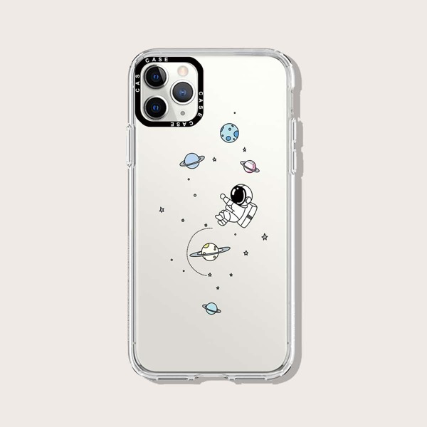 

Cartoon Astronaut Clear Phone Case