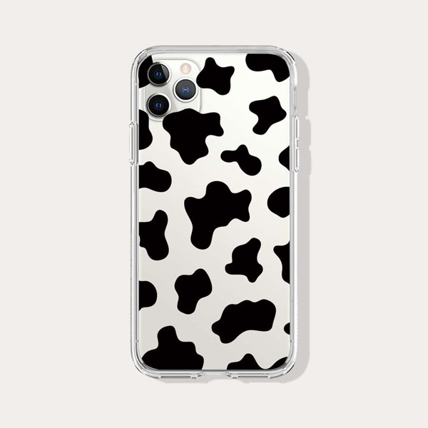 

Прозрачный чехол для iPhone с коровьим рисунком, Многоцветный
