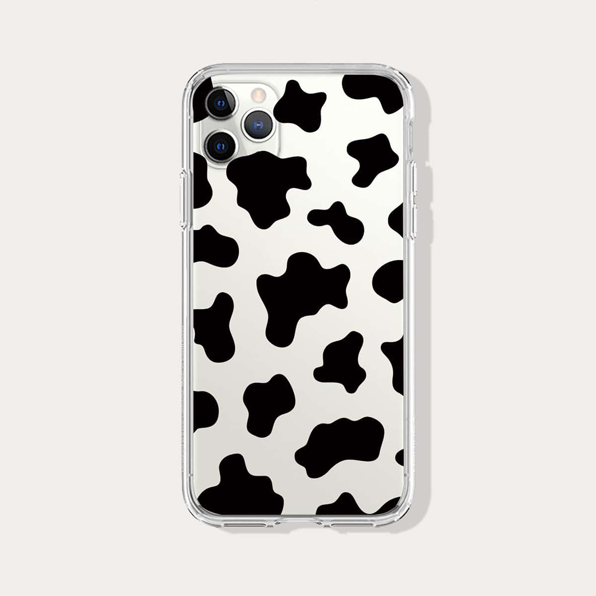 

Cow Pattern Clear iPhone Case, Multicolor