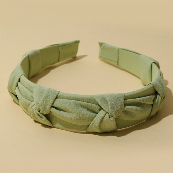 

Knot Design Wide Headband, Green