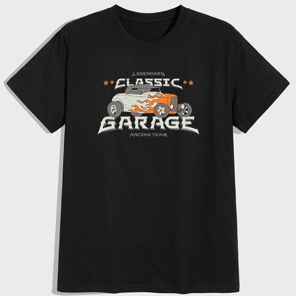

Guys Letter Graphic Tee, Black