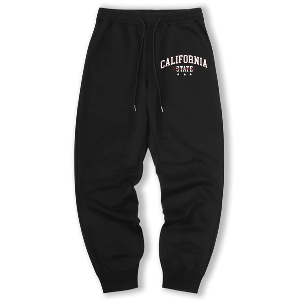 

Guys Letter Drawstring Sweatpants, Black