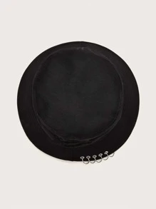 素色漁夫帽 - 黑色 - 查看 2