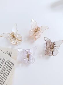 4 piezas Pinza para el cabello con diseño de mariposa para la calle - Multicolor - Ver 1