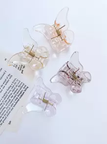 4 piezas Pinza para el cabello con diseño de mariposa para la calle - Multicolor - Ver 2
