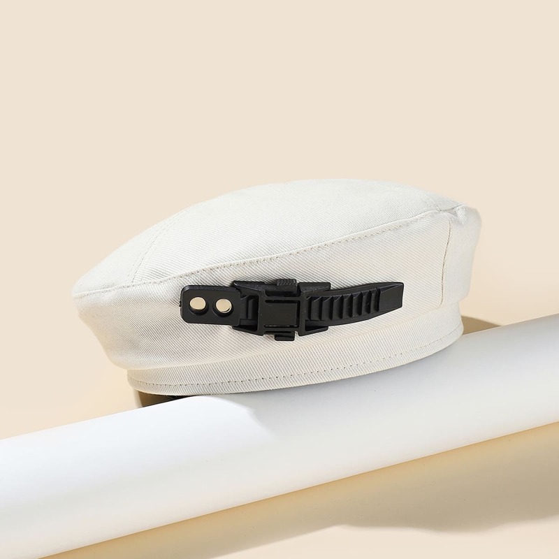 

Simple Charm Beret, White