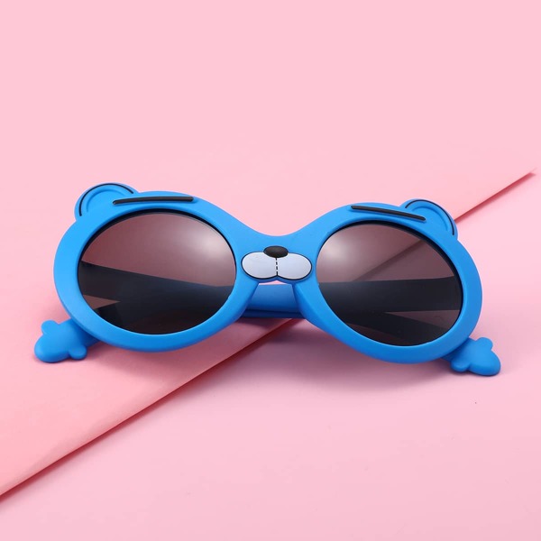 

Toddler Kids Cartoon Frame Polarized Sunglasses, Blue