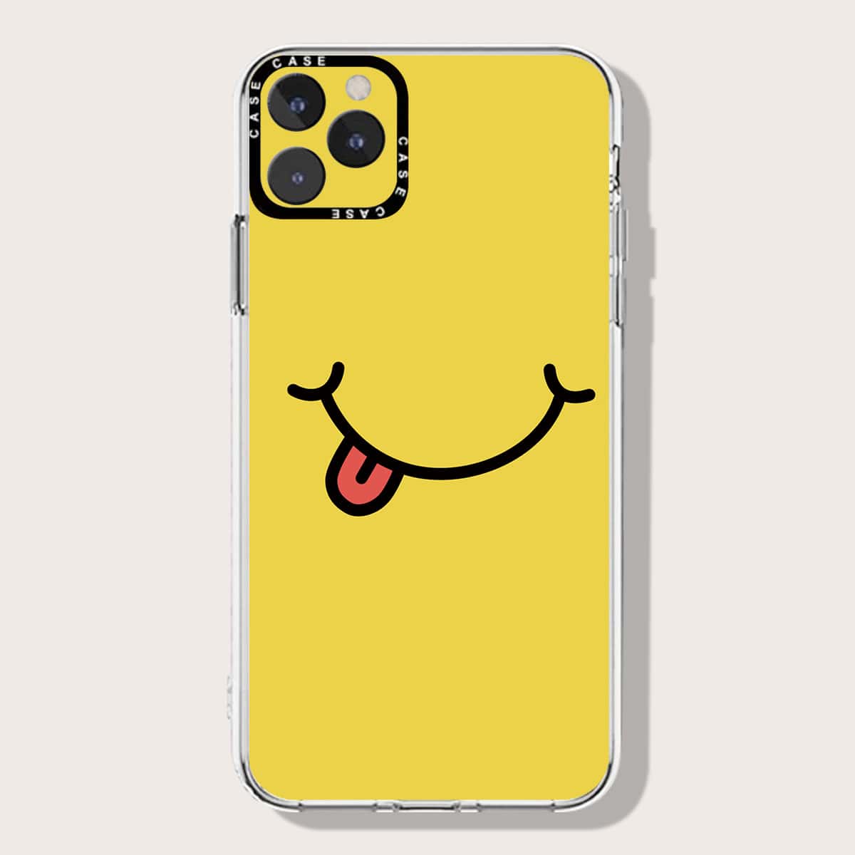 

Smile Pattern Phone Case, Yellow