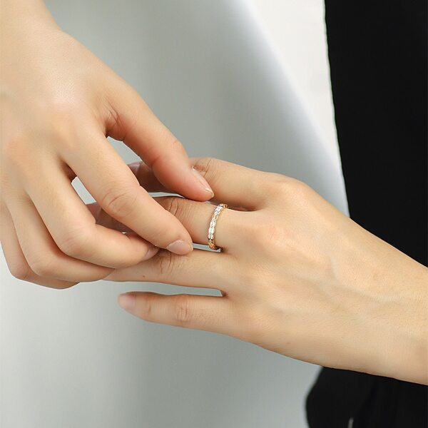 

18K Gold Plated Zircon Decor Cuff Ring