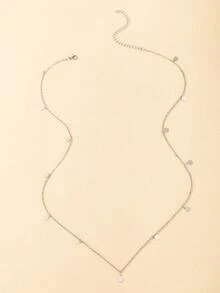 Disc Pendant Waist Chain - Silver - View 3