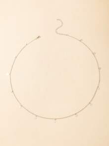 Disc Pendant Waist Chain - Silver - View 4