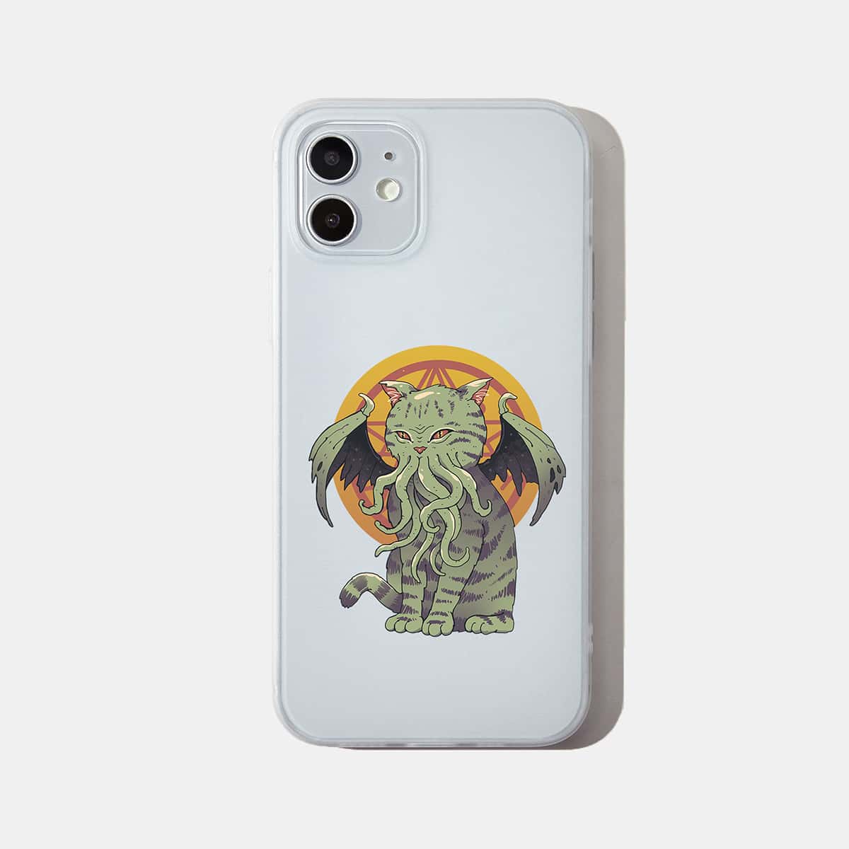 

Cartoon Cat Clear Phone Case, Multicolor