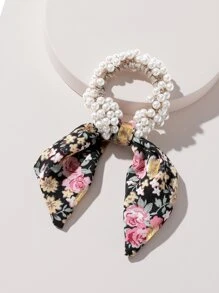 Dây buộc tóc trang trí ngọc trai giả Dây buộc tóc đuôi ngựa Dây thun buộc tóc - Nhiều màu - Xem 2