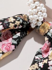 Dây buộc tóc trang trí ngọc trai giả Dây buộc tóc đuôi ngựa Dây thun buộc tóc - Nhiều màu - Xem 3