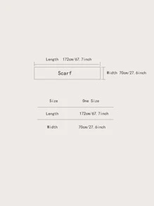 1条扎染印花女士围巾头巾，休闲街头时尚头巾，适合日常佩戴 - 黑色 - 查看 4