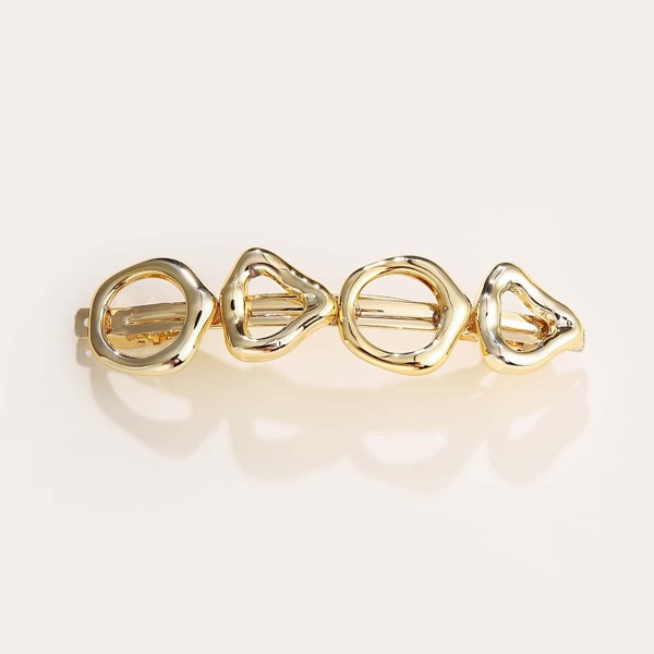 

Geo Decor Hair Clip, Gold