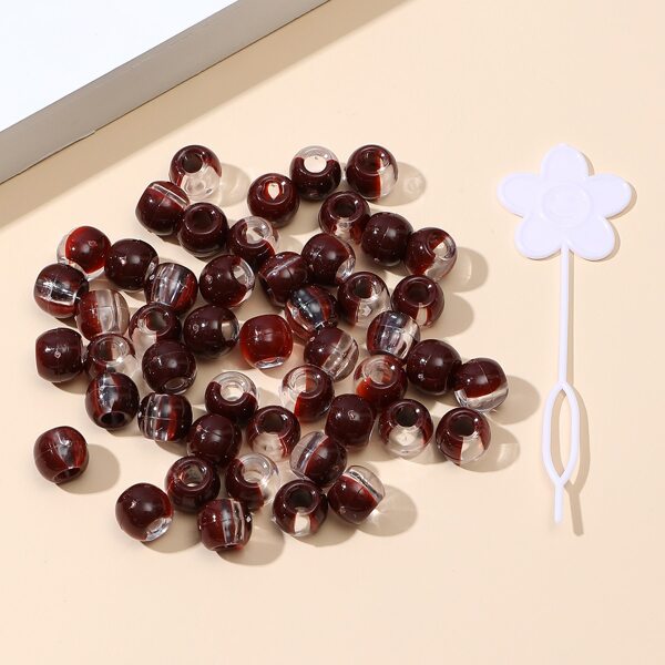 

45pcs Simple Hair Bead, Multicolor