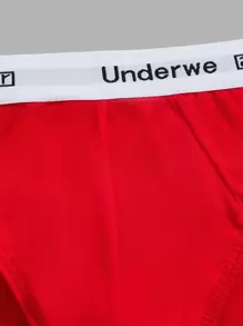 Men's Casual High Stretch Letter Detail Multicolor Briefs Underwear Set - Multicolor - View 4