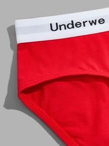 Men's Casual High Stretch Letter Detail Multicolor Briefs Underwear Set - Multicolor - View 5