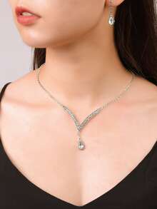 3 bộ trang sức rhinestone - Bạc - Xem 2