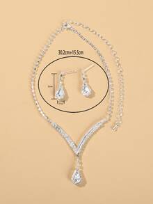 3 bộ trang sức rhinestone - Bạc - Xem 4