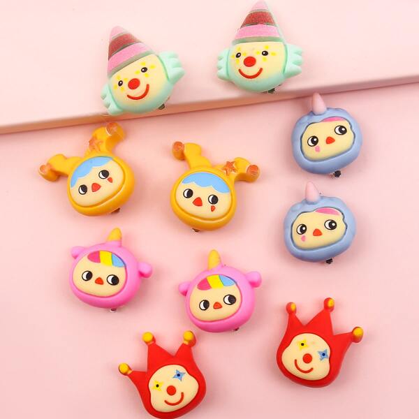 

10pcs Girls Cartoon Ear Cuff, Multicolor