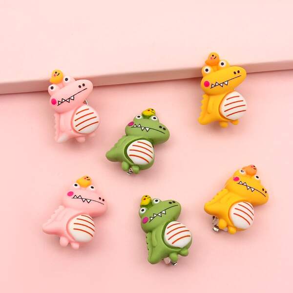 

3pairs Girls Cartoon Earrings, Multicolor