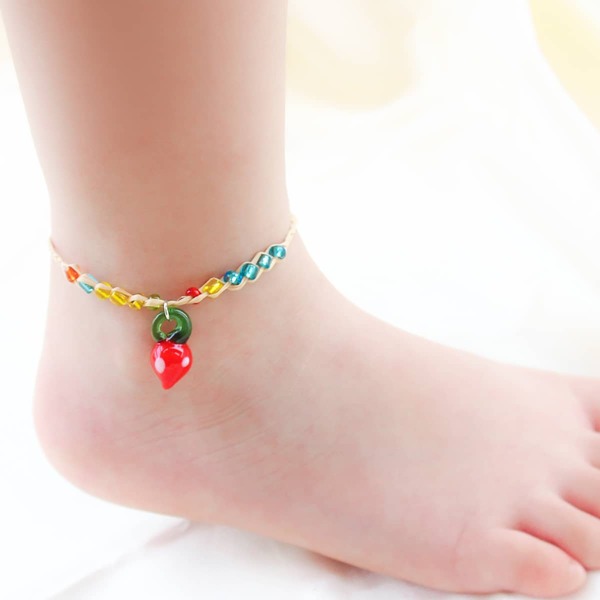 

Girls Fruit Charm Anklet, Multicolor