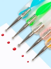 5 件双头螺旋点画笔，用于绘画、绘画、细节描绘、雕刻、陶瓷和陶艺，双点画和钻石画笔，返校、母亲节、妈妈的礼物、返校、学校用品