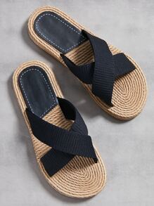Trang trình bày Espadrille tối giản - màu đen - Xem 1