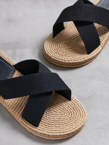 Trang trình bày Espadrille tối giản - màu đen - Xem 3
