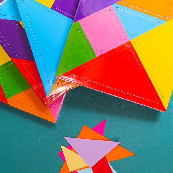 

1pack Random DIY Tangram Puzzle, Multicolor
