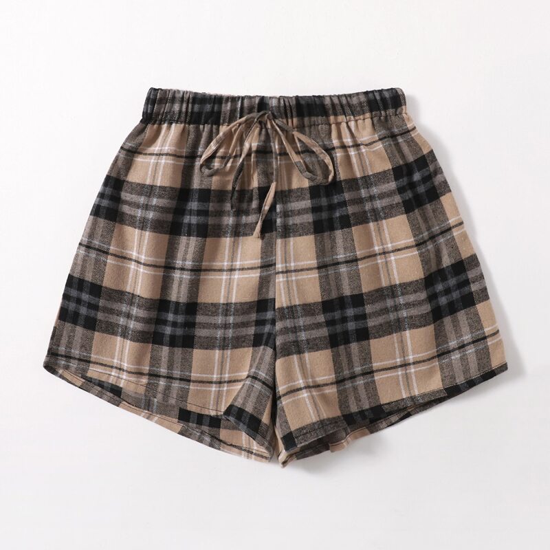 

Plaid Tie Front Shorts, Multicolor