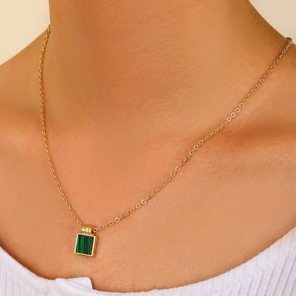 

Geo Charm Necklace, Silver