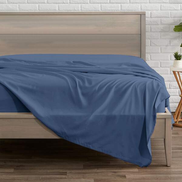 

Solid Color Flat Sheet, Blue