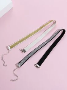 2pcs Glitter Choker - Multicolor - View 4