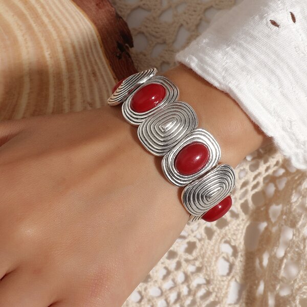 

Stone Decor Bracelet, Multicolor