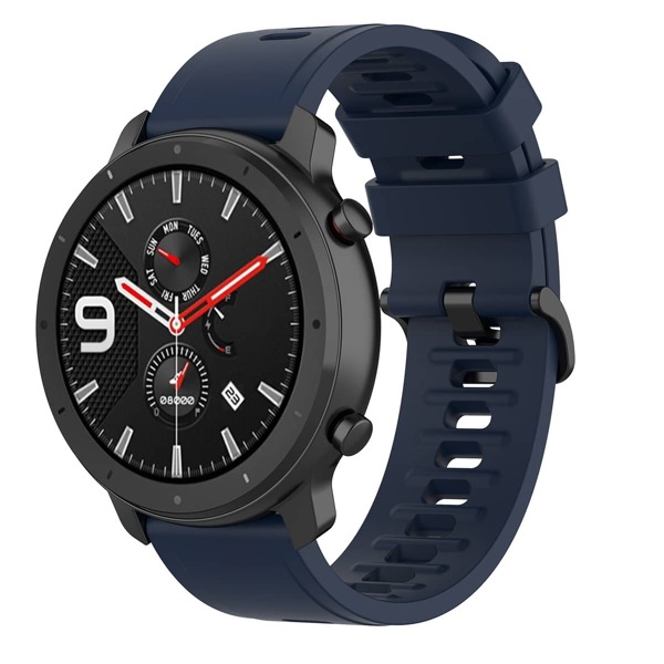 

22MM Width Silicone Watchband, Navy blue
