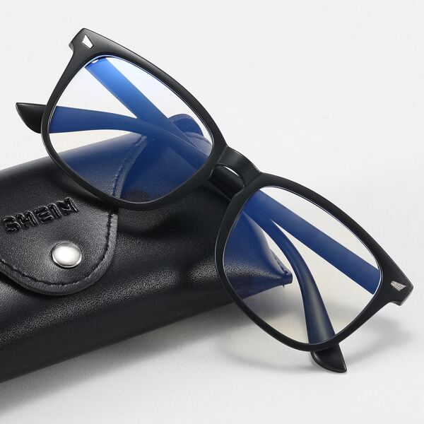 

Men Anti-Blue Light Eyeglasses, Black