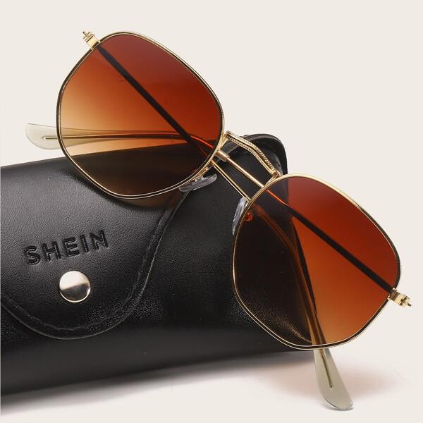 

Men Metal Frame Sunglasses, Brown