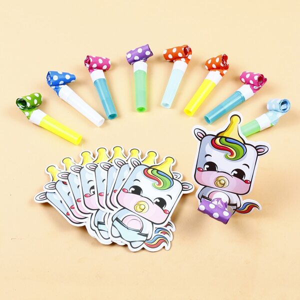 

10pcs Cartoon Whistle, Multicolor