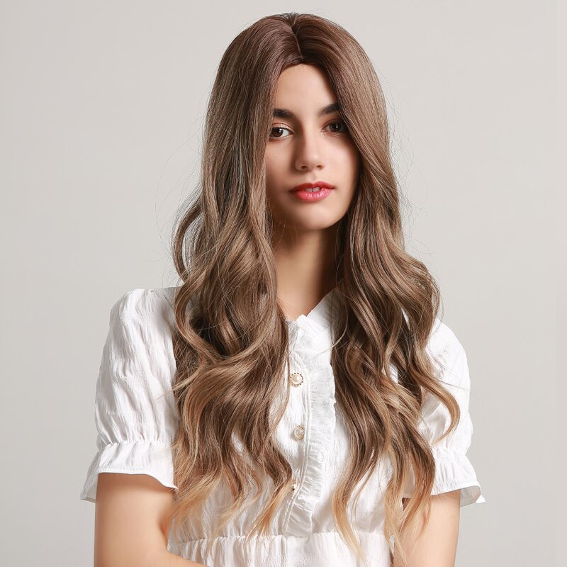 

Natural Long Curly Wig, Brown