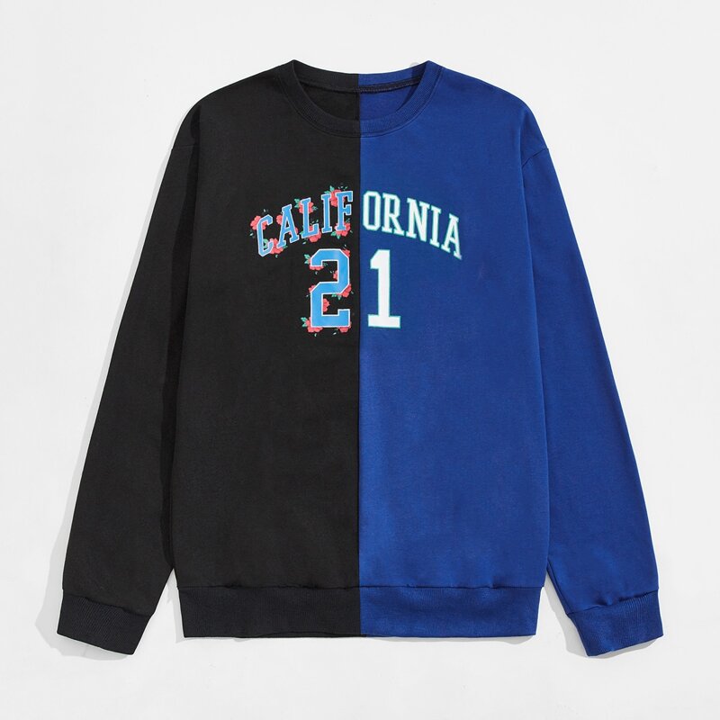 

Guys Colorblock Letter Graphic Sweatshirt, Multicolor