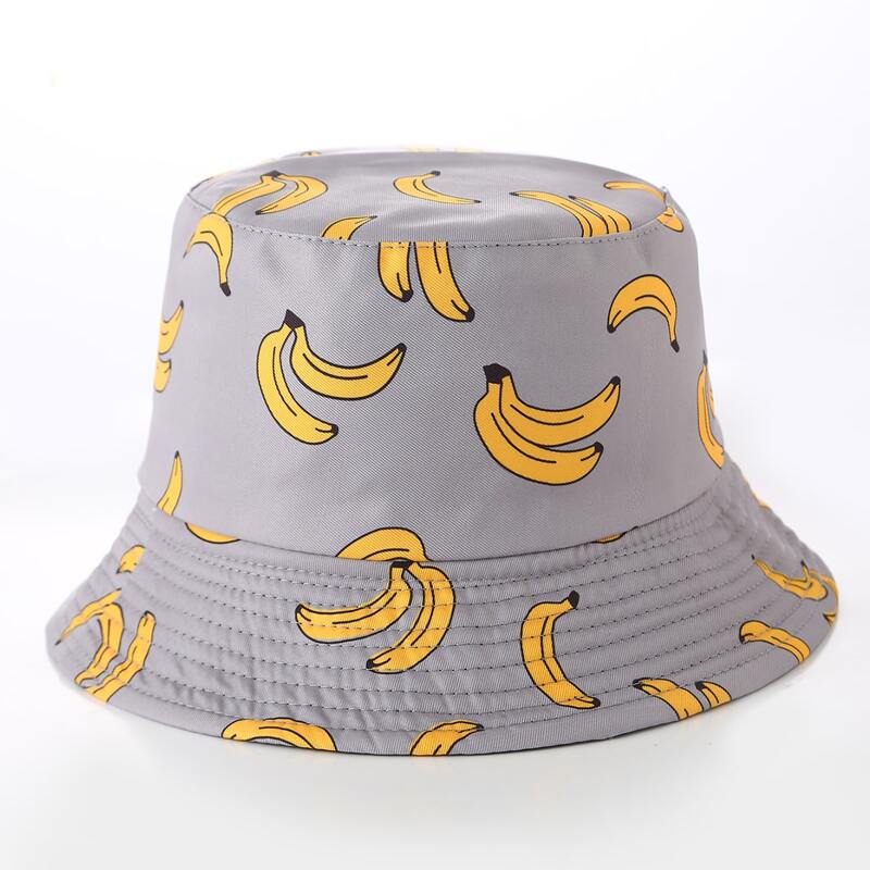 

Guys Banana Graphic Bucket Hat, Grey