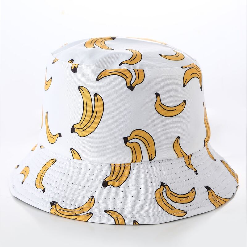 

Guys Banana Graphic Bucket Hat, White