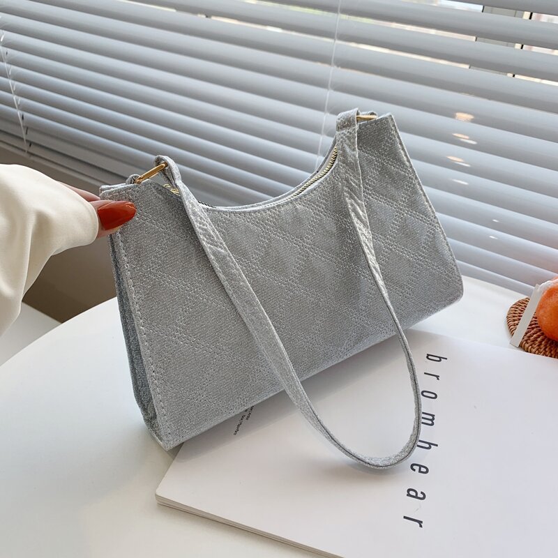 

Minimalist Shoulder Bag, Silver
